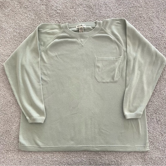 Eddie Bauer Mint Green 100% Cotton Long Sleeve Top size Tall XL - Picture 5 of 8